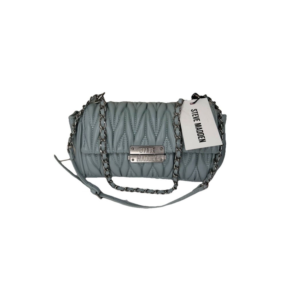 Steve Madden BORKK Quilted Crossbody Bag - Soft Grass Blue